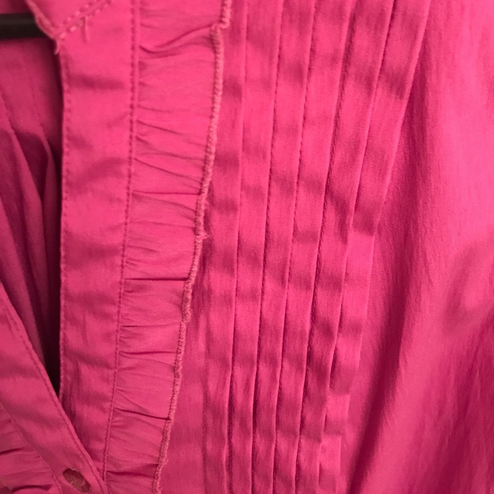 Magenta Ruffle Blouse - Picture 4 of 5